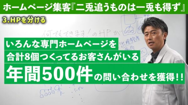 8.年間500件の問い合わせ