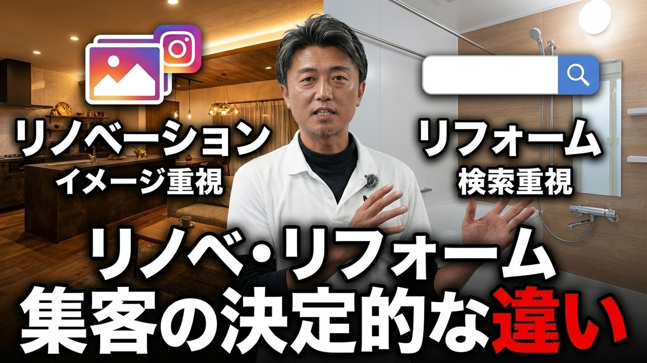 アイキャッチ:リフォームとリノベーションでは集客方法が違う!成果につながるホームページ設計とは
